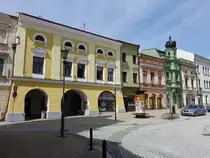 Hranice na Morave / M�hrisch Wei�kirchen, Geb�ude am Masarykovo Namesti (02.08.2020)