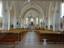 Strani / Strany, neugotischer Innenraum der Pfarrkirche zur Kreuzerhhung (02.08.2020)
