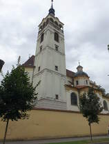 Lipnik nad Becvou / Leipnik, Pfarrkirche St. Franziskus, erbaut von 1590 bis 1593 (03.08.2020)