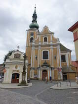 Prerov / Prerau, barocke Pfarrkirche St. Laurentius, erbaut im 18. Jahrhundert (03.08.2020)