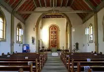 Kork, Blick zum Altar in der Herz-Jesu-Kirche, Aug.2020