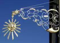 Neum�hl, Landgasthof  Sonne , 1768 erbaut und seither bewirtschaftet, Aug.2020