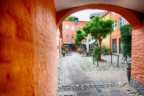 Blick in den Roten Hof (Rote Strae 14) Flensburg. Aufnahme: 11. Juli 2020.