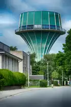 Der Wasserturm M�rwik im Flensburger Volkspark hat in 26 Metern H�he eine f�r Besucher ge�ffnete Aussichtsplatform. Aufnahme: 31. Juli 2020.