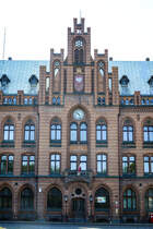 Das Gebude des Hauptpostamts in Koszalin (Kslin), ein neugotischer Backsteinbau von 1884 und Sitz der Oberpostdirektion bis 1943. Aufnahme: 16. August 2020.