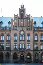 Das Geb�ude des Hauptpostamts in Koszalin (K�slin), ein neugotischer Backsteinbau von 1884 und Sitz der Oberpostdirektion bis 1943. Aufnahme: 16. August 2020.