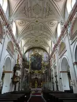 Uherske Hradiste / Ungarisch Hradisch, sp�tbarocker Innenraum der Jesuitenkirche (04.08.2020)