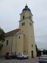 Blatnice pod Svatym Antoninkem / Gro� Blatnitz, barocke Pfarrkirche St. Andreas, erbaut bis 1717 (04.08.2020)