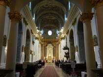 Sastin-Straze, barocker Innenraum der Basilika von den Sieben Schmerzen Mariens, Fresken von Jean Joseph Chamant (05.08.2020)