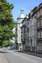 Gr�nderzeit-H�user an der Ulica Hugona Kołłątaja (bis 1945 Geers-Stra�e) in Słupsk (Stolp) in Hinterpommern. Aufnahme: 23. August 2020.