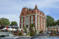 Ustka (Stolpm�nde) in Hinterpommern. Die Rote Villa von 1890, in der Otto von Bismarck wohnte. Aufnahme: 21. August 2020.