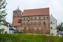 Schloss der Herz�ge von Pommern (Zamek Książąt Pomorskich) ist das bedeutendste Baudenkmlan von Darłowo (R�genwalde) und stammt urspr�nglich aus dem 14. Jahrhrundert. Im 20. Jahrhundert wurde es zum Detail restauriert. Aufnahme: 22. August 2020.