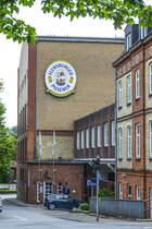 Flensburger Brauerei an der Ecke Munketoft/Schleswiger Strae in Flensburg-Rude. Aufnahme: 18. Juli 2020.