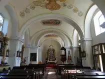 Sklene Teplice / Glash�tte, Innenraum der kath. Pfarrkirche St. Lukas (08.08.2020)