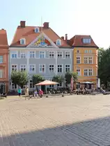 Haus mit Wappentier am alten Markt in Stralsund am 22. September 2020.
