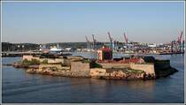 Die Hafeneinfahrt nach Gteborg wurde in frheren Zeiten von Nya lvsborgs Fstning aus bewacht. 09.05.2008