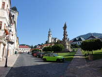 Kremnica / Kremnitz, Mariensule und St. Katharina Kirche am Stefanikovo Namesti (08.08.2020)