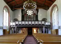 Schuttertal, Blick zur Orgelempore in der St.Antonius-Kirche, Juli 2020