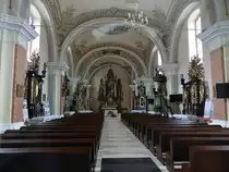 Hniezdne / Kniesen, Innenraum der Pfarrkirche St. Bartholom�us (02.09.2020)