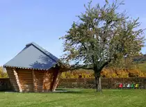 Weil am Rhein, das Blockhaus von Thomas Sch�tte steht seit 2018 auf dem Vitra-Campus, Okt.2020