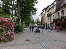 Zakopane, Huser an der Flanierstrae Krupowki (02.09.2020)