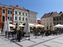 Tarnow,  historische Brgerhuser aus dem 16. - 18. Jahrhundert am Rynek Platz (03.09.2020)
