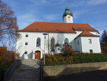 Buch, kath. Pfarrkirche St. Valentin, erbaut von 1780 bis 1790 durch Judas Thaddus Rief (08.11.2020)