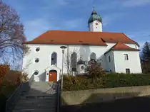 Buch, kath. Pfarrkirche St. Valentin, erbaut von 1780 bis 1790 durch Judas Thadd�us Rief (08.11.2020)