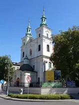 Krakau, Stiftskirche St. Florian, erbaut im 14. Jahrhundert, barocker Umbau im 17. Jahrhundert (04.09.2020)