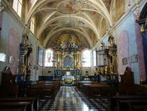 Krakau, barocker Innenraum in der Jesuitenkirche St. Barbara (04.09.2020)