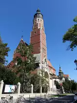 Krakau, Herz Jesu Basilika in der Mikolaja Kopernika Stra�e, erbaut von 1912 bis 1921 (04.09.2020)