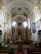 Bielsko-Biała, barocker Hochaltar in der Kirche der G�ttlichen Vorsehung (05.09.2020)