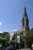 Hausach, die Kirche St.Mauritius, 1892-96 vom Architekt Max Meckel im neugotischen Stil erbaut, Juni 2020
