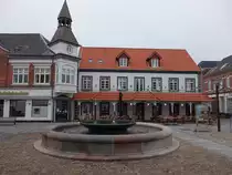 Lemvig, Brunnen am Hauptplatz Torvet (19.09.2020)