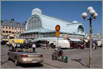 In der Saluhallen am Kungstorget kann man verschiedenste frische Lebensmittel aus aller Welt kaufen. 09.05.2008