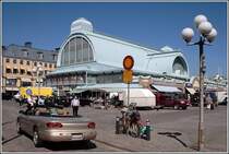 In der Saluhallen am Kungstorget kann man verschiedenste frische Lebensmittel aus aller Welt kaufen. 09.05.2008