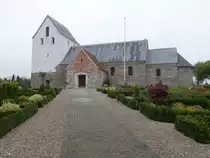 �ster Bjerregrav, evangelische Kirche, romanische Steinkirche, erbaut zwischen 1150 und 1250 (21.09.2020)