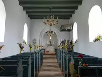 Virring, Ev. Kirche, Kanzel von 1665 mit Schalldeckel von 1837 (21.09.2020)