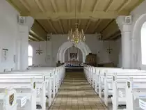 Aars, Innenraum mit Altarbild von R. Petersen in der ev. Kirche (22.09.2020)