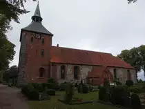 Grundhof, sp�tromanische Ev. St. Marien Kirche, Feldsteinkirche, erbaut im 12. Jahrhundert (25.09.2020)