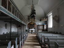 Steinbergkirche, Innenraum der evangelischen St. Martin Kirche (25.09.2020)