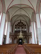 Bardowick, Orgelempore in der Domkirche St. Peter und Paul, historischer  Prospekt der P. Furtw�ngler-Orgel von 1867 (26.09.2020)