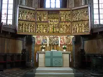 L�neburg, dreifl�geliger Hochaltar von 1440 in der Nikolaikirche (26.09.2020)