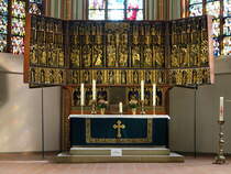 Lneburg, Schnitzaltar aus dem 15. Jahrhundert in der St. Johannis Kirche (26.09.2020)