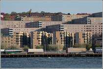 Wohnquartier Masthugget an der Sdseite des Gta lv in Gteborg. 09.05.2008