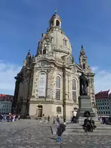 Dresden, evangelisch-lutherische Frauenkirche, erbaut von 1726 bis 1743 nach einem Entwurf von George B�hr, Wiederaufbau bis 2005 (02.10.2020)