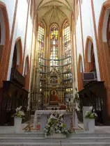 Breslau / Wroclaw, barocker Hochaltar von 1653 in der St. Elisabeth Kirche (03.10.2020)