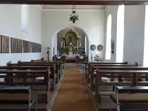 Lebenhan, barocker Innenraum der Kuratiekirche Maria Geburt (08.07.2018)