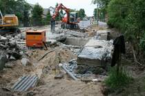 Br�ckenabriss in der Sprucker Stra�e, Stand 21.05.2008