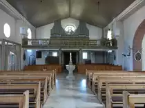 Oberbach, Orgelempore in der kath. Pfarrkirche Maria Himmelfahrt (08.07.2018)